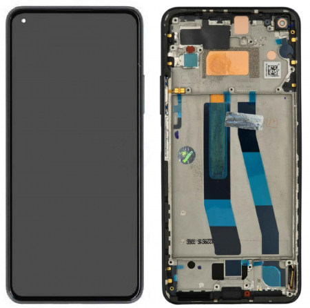 Ecrane Xiaomi / Redmi - Ecran display cu rama Xiaomi 11 Lite 5G NE // Mi 11 Lite 4G/ 5G, negru (Original Service Pack)