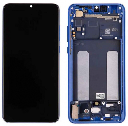 Ecrane Xiaomi / Redmi - Ecran display cu rama Xiaomi Mi 9 Lite, Albastru (Original Service Pack)