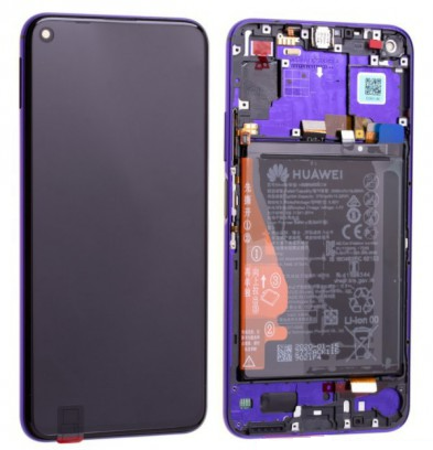 Ecrane Huawei / Honor - Ecran display Huawei Nova 5T/ Honor 20, Purple, cu rama si acumulator (Original Service Pack)