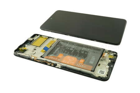 Ecran display Huawei P Smart (2021) / Y7a / Honor 10X Lite, cu rama si acumulator, negru (Original Service Pack) [1]