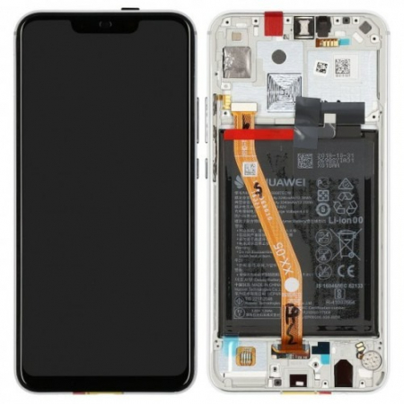 Ecrane Huawei / Honor - Ecran display Huawei P Smart Plus / Nova 3i (2018) cu rama si acumulator, ALB (Original Service Pack)