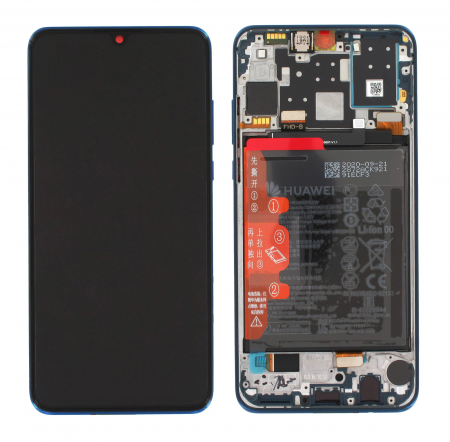 Ecrane Huawei / Honor - Ecran Display Huawei P30 Lite, Rama + Acumulator, Albastru, 48MP ( 02352RQA ) (Original Service Pack)