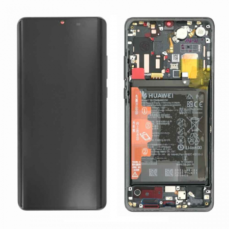 Ecran display Huawei P30 Pro, Black, cu rama si acumulator (Original Service Pack) [0]