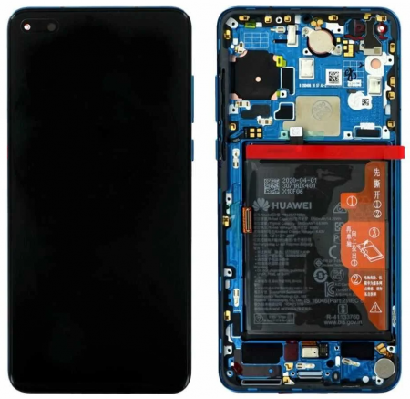 Ecrane Huawei / Honor - Ecran display Huawei P40 cu rama si acumulator, albastru, (Original Service Pack)