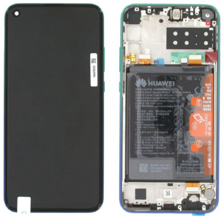 Ecrane Huawei / Honor - Ecran display Huawei P40 Lite E, Blue, cu rama si acumulator (Original Service Pack)