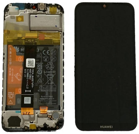 Ecrane Huawei / Honor - Ecran display Huawei Y5 2019, negru, cu rama si acumulator (Original Service Pack)