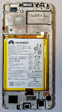 Ecran display HUAWEI Y7 Prime 2018, cu Rama si Acumulator, Alb (Original Service Pack) [1]