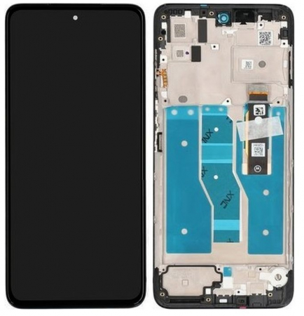 Ecrane Motorola - Ecran display Motorola Moto G52 (XT2221) cu rama, negru (Original Service Pack)