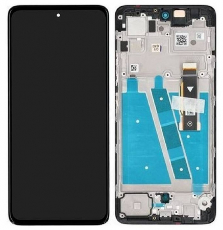 Ecrane Motorola - Ecran display Motorola Moto G72 (XT2255) cu rama, negru (Original Service Pack)