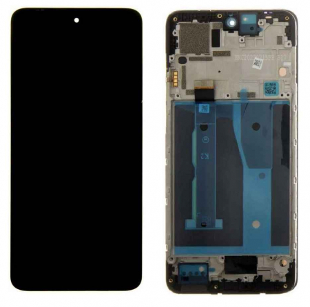 Ecrane Motorola - Ecran display Motorola Moto G84 (XT2347) cu rama, negru (Original Service Pack)