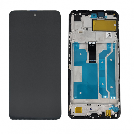 Ecrane Huawei / Honor - Display compatibil Huawei P Smart 2021, Honor 10x Lite, Y7A, Negru - cu Rama
