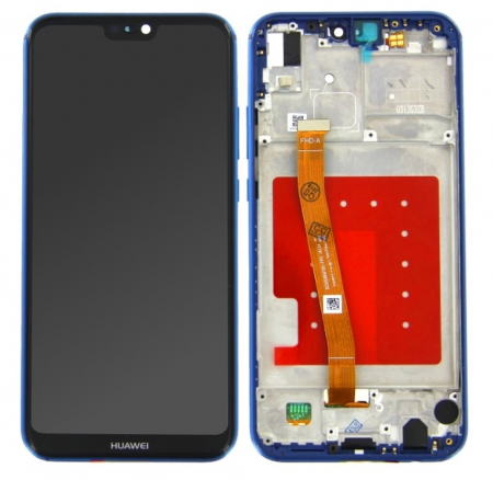 Ecrane Huawei / Honor - Display compatibil Huawei P20 Lite, Albastru - cu Rama