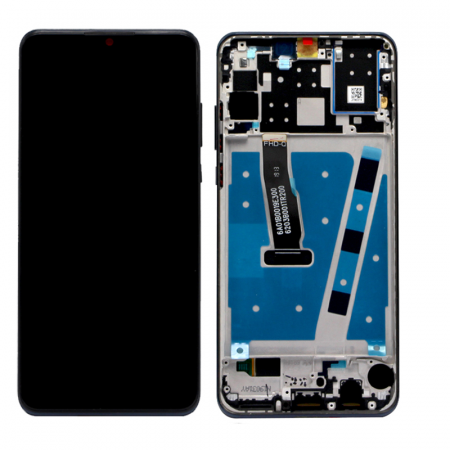 Ecrane Huawei / Honor - Display compatibil Huawei P30 Lite, 48MP, Nova 4E, Negru - cu Rama