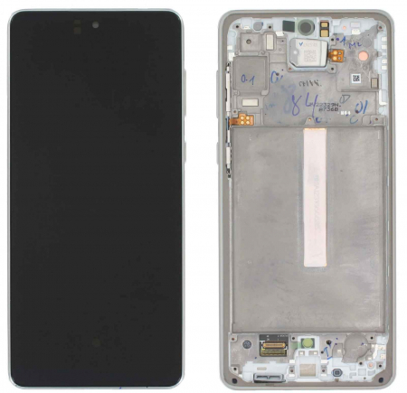 Ecrane Samsung - Ecran display Samsung A73 5G (A736), alb, cu rama (Original Service Pack)