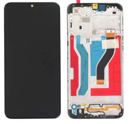 Ecrane Samsung - Ecran display cu rama Samsung A10s (A107), black (Original Service Pack)