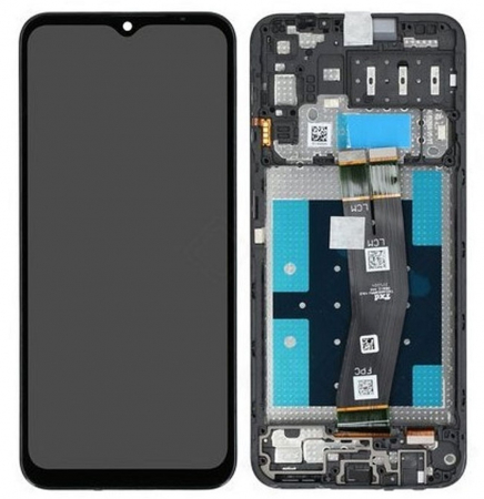 Ecrane Samsung - Ecran display Samsung A14 4G (A145P/A145R) cu rama (Original Service Pack)
