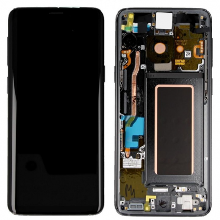 seria S - Ecran display Samsung S9 (G960) Negru, (Original Service Pack)