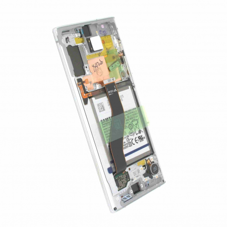 Ecran display Samsung Note 10 (N970) Aura White, cu rama si acumulator (Original Service Pack) [1]