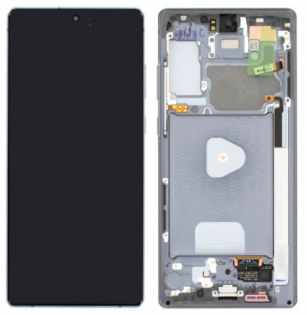 seria N(note) - Ecran display Samsung Note 20 (N980/ N981) Gray, cu rama (Original Service Pack)