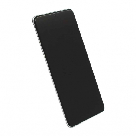 Ecran display Samsung S20 Plus 4G/ 5G (G985/ G986) White, cu rama si Camera selfie (Original Service Pack) [2]