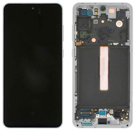 seria S - Ecran display Samsung S21 FE (G990) White, cu rama (Original Service Pack)
