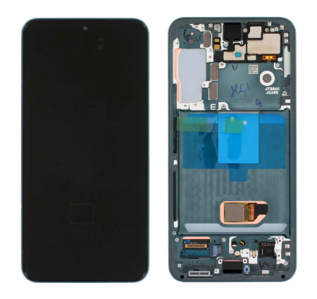 seria S - Ecran display Samsung S22 5G (S901) Green / Verde, cu rama (Original Service Pack)