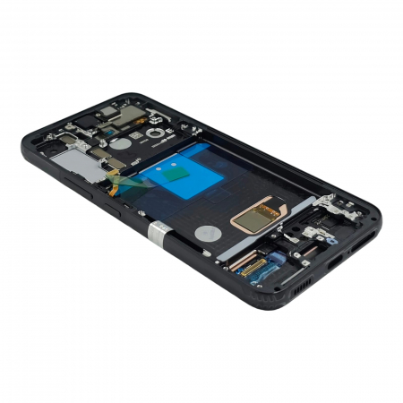 Ecran display Samsung S22 5G (S901) Phantom Black, cu rama - include camera selfie (Original Service Pack) [1]