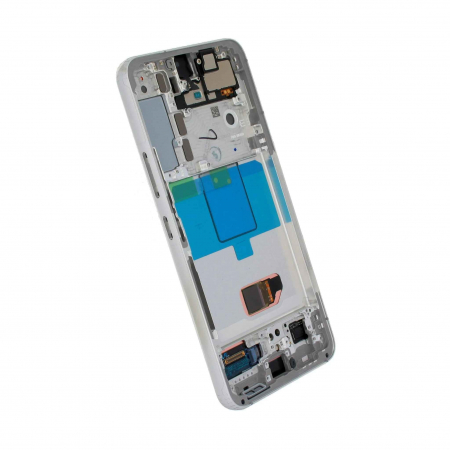 Ecran display Samsung S22 5G (S901) White/ Cream/ Sky Blue, cu rama (Original Service Pack) [1]