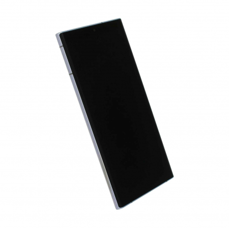 Ecran display cu rama Samsung S22 Ultra (S908) White - include camera selfie (Original Service Pack) [4]