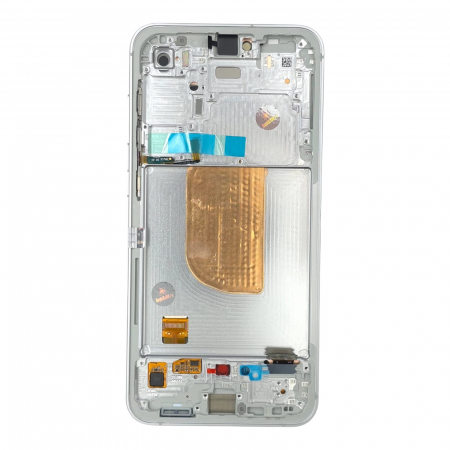 Ecrane Samsung - Ecran display Samsung S23 FE 5G (S711) Alb / Cream, cu rama (Original Service Pack)
