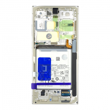 seria S - Ecran display Samsung S23 Ultra 5G (S918) Cream, cu rama si acumulator (Original Service Pack)