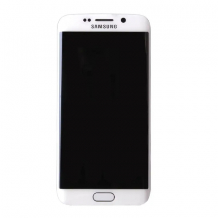 Ecran display Samsung S6 Edge (G925), Alb, cu rama (Original Service Pack) [1]