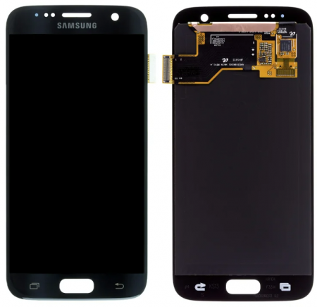 seria S - Ecran display Samsung S7 (G930), Negru, (Original Service Pack)