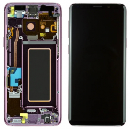 seria S - Ecran display Samsung S9 (G960), Purple, cu rama (Original Service Pack)