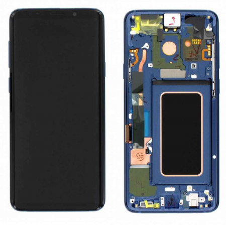 seria S - Ecran display Samsung S9 Plus (G965), Blue Coral, cu rama (Original Service Pack)