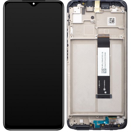 Ecrane Xiaomi / Redmi - Ecran display Xiaomi Redmi 9T, Negru, cu rama (Original Service Pack)