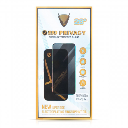 Folie protectie STICLA - Folie sticla PRIVACY pentru iPhone 16 Pro Max