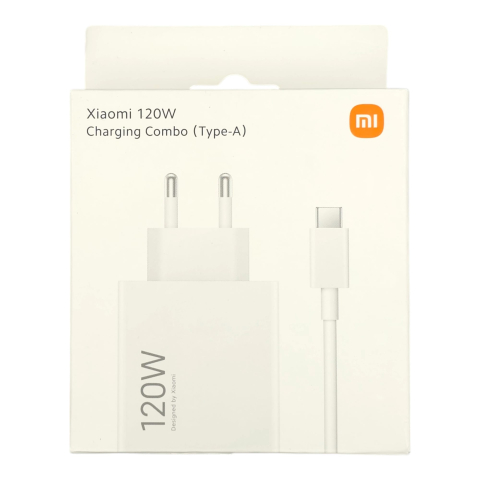 Incarcatoare - Incarcator Original Xiaomi 120W 6A MDY-15-EX Fast Charging + Cablu USB-C Type-A Alb (Retail Pack)