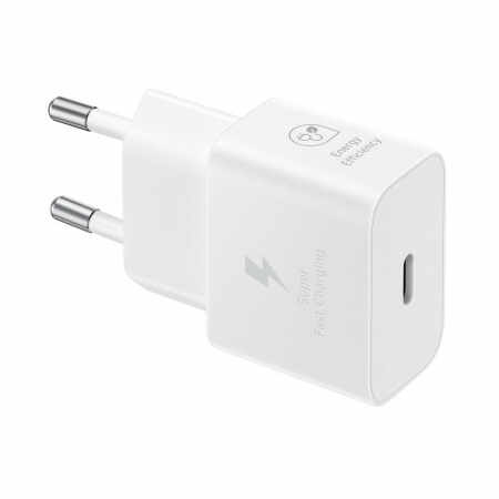 Incarcator retea Original Samsung super fast charging, 25W, USB C, Alb EP-T2510NWEGWW [2]