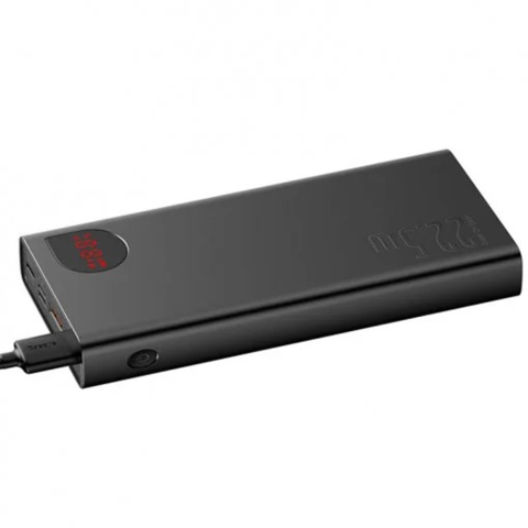 Baterie externa - Power Bank Baseus Adaman Metal 20000mAh, PD 22.5W, QC 3.0, Display Digital, Negru – PPAD070101