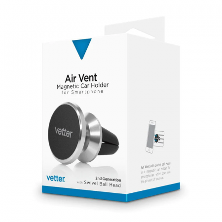Suport auto - Suport Auto Universal Magnetic Vetter, Air Vent with Swivel Ball Head 2nd Gen, Silver