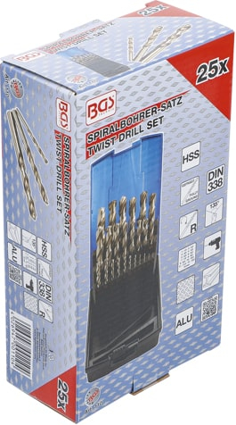 Set burghie HSS 1-13mm, pentru metal, 25 piese BGS 110 [6]