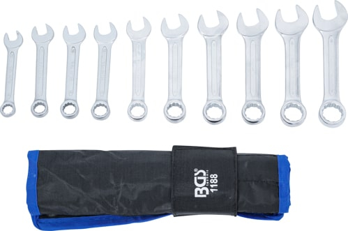 Set chei combinate, extra scurte, 10-19 mm, 10 piese BGS 1188 [3]