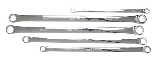 Set chei inelare drepte extra lungi 8-19 mm, 5 piese BGS 1187 [2]