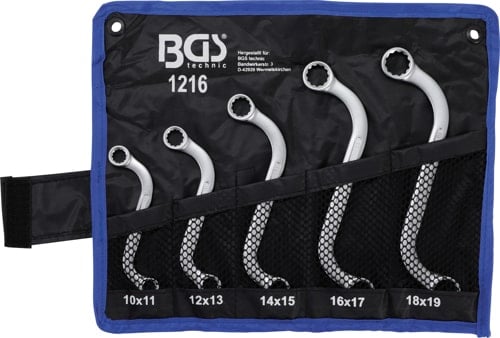 Set chei inelare duble tip S 10x11 - 18x19 mm, 5 piese BGS 1216 [3]