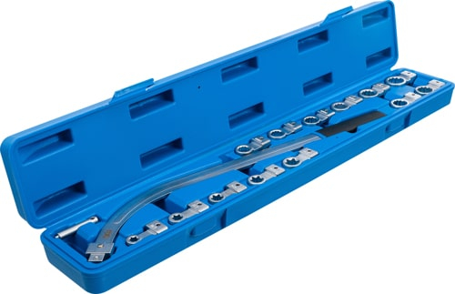 Set cheie inelara curbata cu capete de schimb tip rozeta, 12 - 19 mm, E10 - E18, 15 piese BGS 1312 [2]