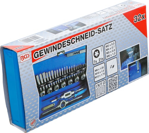Set filiere si tarozi M3 - M12 ,32 piese BGS 901 [6]