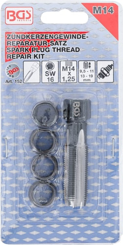 Set reparatii filete pentru bujii M14 x 1.25, 5 piese BGS 152 [4]