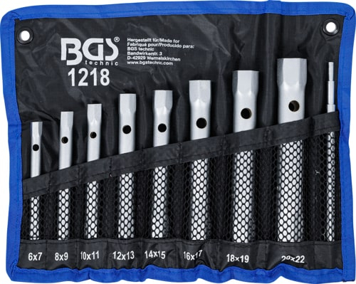 Set tubulare hexagon teava, 6x7 - 20x22 mm, 9 piese BGS 1218 [4]