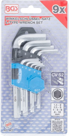 Set chei imbus tip L, 1.5-10 mm, 9 piese BGS 807 [3]